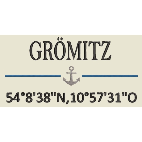 Ferberline Stickdatei Set maritime Koordinaten Set 1 ab 7x13