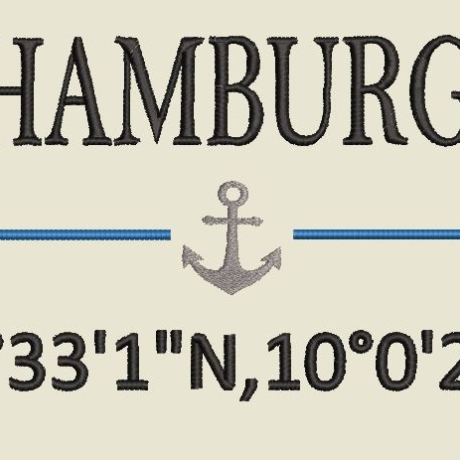 Ferberline Stickdatei Set maritime Koordinaten Set 2 ab 7x13