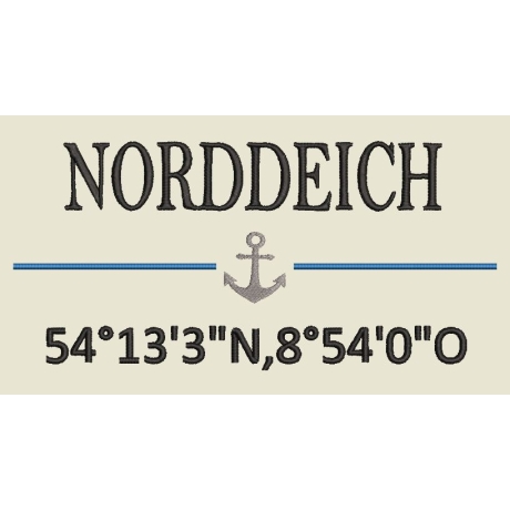 Ferberline Stickdatei Set maritime Koordinaten Set 2 ab 7x13