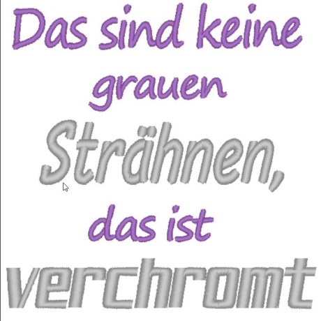 Ferberline Spruch und MugRug Strähnen/verchromt ab 10x10