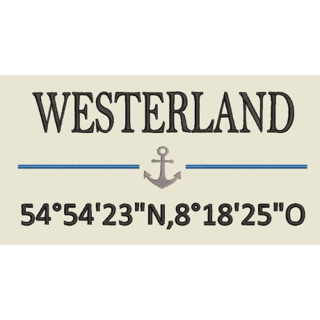 Ferberline Stickdatei Set maritime Koordinaten Set 2 ab 7x13
