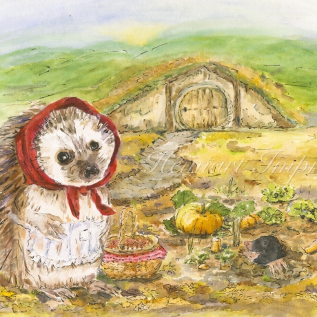 Bild Frau Igel - Kunstdruck für Kinder
