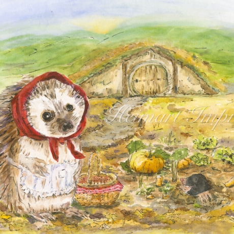 Mousepad für Kinder Tiermotiv Igel & Maulwurf