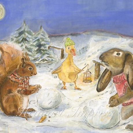 Mousepad für Kinder Tiermotiv Drei Freunde