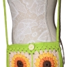 Tasche klein Granny-Square-Tasche gehäkelt, kleine Schultertasche