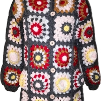 Cardigan, Jacke, Granny-Square-Cardigan, Damenjacke, gehäkelt