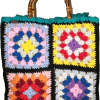 Tasche, Granny-Square-Tasche, gehäkelt, Granny-Square-Bag