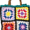 Tasche, Granny-Square-Tasche, gehäkelt, Granny-Square-Bag
