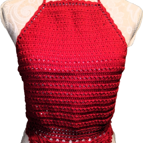Top, Sommer-Top, Damen-Top, Crop-Top, Cropped-Top, gehäkelt