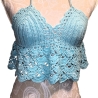 Top, Sommer-Top, Damen-Top, Crop-Top, Cropped-Top, gehäkelt