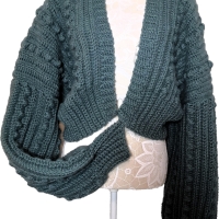 Cardigan, Bobbel-Cardigan, Damenjacke, Jacke, gehäkelt