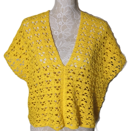 Damen-Shirt, Sommer-Shirt, Damen-Top, Shirt, T-Shirt, gehäkelt