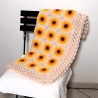 Sunflower Kinderdecke, gehäkelte Decke, 100% Baumwolle (8/8)