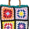 Tasche, Granny-Square-Tasche, gehäkelt, Granny-Square-Bag