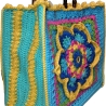 Tasche LOTUSBLUME mit Baumwollgarn gehäkelt, Lotus-Flower-Bag