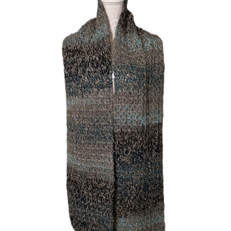 Langer Schal, gehäkelt, XL-Schal, Unisex