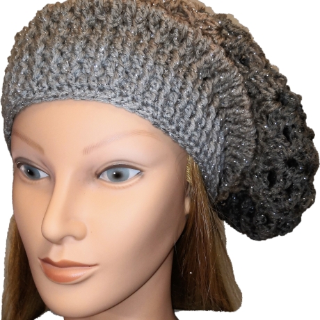 Beanie PREZIOSA handgehäkelt, Mütze, Damenmütze, Hut