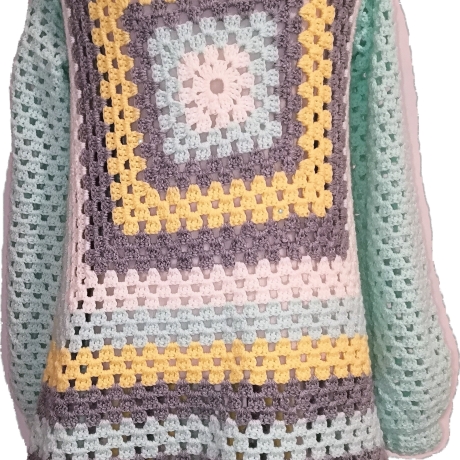 Cardigan, Jacke, Granny-Square-Cardigan, Damenjacke, gehäkelt