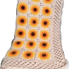 Kinderdecke Sunflower, gehäkelte Decke, 100% Baumwolle (8/8)