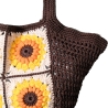 Tasche, Shopper, Sunflower-Bag, Granny-Square-Tasche, gehäkelt