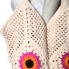 Tasche, Shopper, Sunflower-Bag, Granny-Square-Tasche, gehäkelt