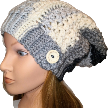 Beanie FRANCESCA gehäkelt, Mütze, Damenmütze, Hut