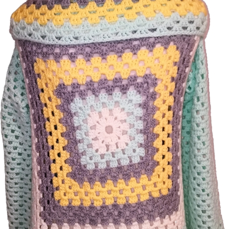 Cardigan, Jacke, Granny-Square-Cardigan, Damenjacke, gehäkelt