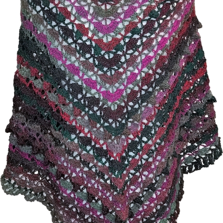 Dreieckstuch, Schultertuch, Schal, Poncho, Stola, gehäkelt