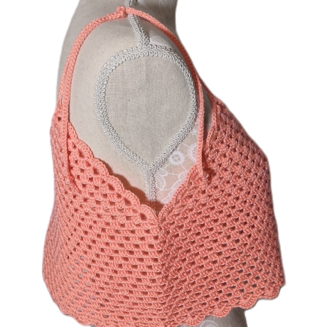 Top, Sommer-Top, Damen-Top, Crop-Top, Cropped-Top, gehäkelt
