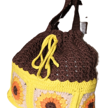 Tasche Granny-Square-Tasche gehäkelt, Schultertasche, Crossbody 
