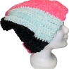 Beanie, Mütze, Beaniemütze, Maxi-Beanie-Mütze, handgehäkelt