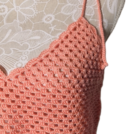 Top, Sommer-Top, Damen-Top, Crop-Top, Cropped-Top, gehäkelt