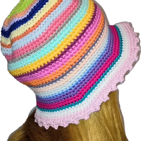 Bucket Hat, Sommer Häkelmütze, Fischerhut, Sonnenhut, Sommerhut