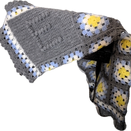Babydecke personalisiert mit Anfangsbuchstabe, Kuscheldecke