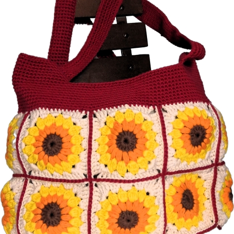 Tasche, Shopper, Granny-Square-Tasche
