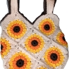 Tasche, Shopper, Sunflower-Bag, Granny-Square-Tasche, gehäkelt