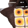 Tasche, Shopper, Sunflower-Bag, Granny-Square-Tasche, gehäkelt