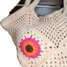 Tasche, Shopper, Sunflower-Bag, Granny-Square-Tasche, gehäkelt