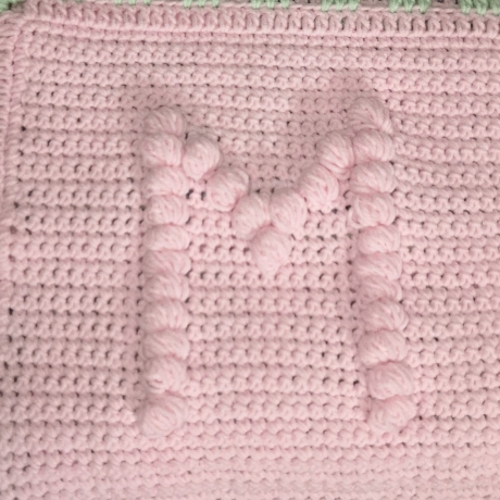 Babydecke personalisiert mit Anfangsbuchstabe, Kuscheldecke