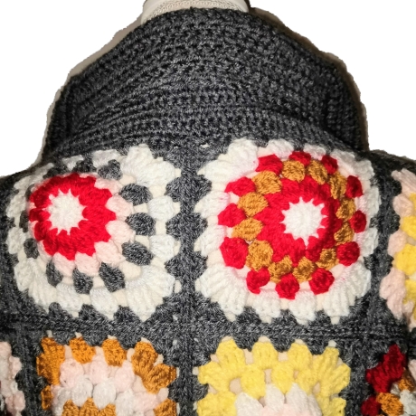 Cardigan, Jacke, Granny-Square-Cardigan, Damenjacke, gehäkelt