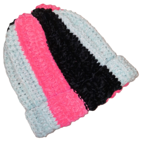 Beanie, Mütze, Beaniemütze, Maxi-Beanie-Mütze, handgehäkelt
