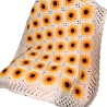 Kinderdecke Sunflower, gehäkelte Decke, 100% Baumwolle (8/8)