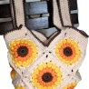 Tasche, Shopper, Sunflower-Bag, Granny-Square-Tasche, gehäkelt