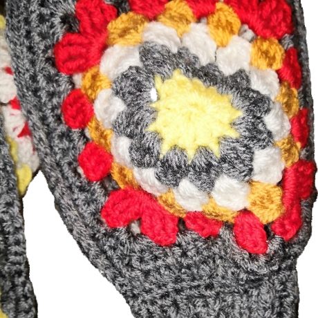Cardigan, Jacke, Granny-Square-Cardigan, Damenjacke, gehäkelt