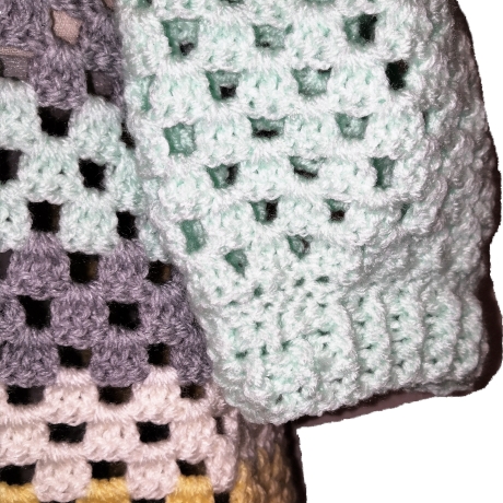 Cardigan, Jacke, Granny-Square-Cardigan, Damenjacke, gehäkelt