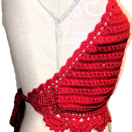 Top, Sommer-Top, Damen-Top, Crop-Top, Cropped-Top, gehäkelt