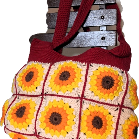 Tasche, Shopper, Granny-Square-Tasche