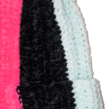 Beanie, Mütze, Beaniemütze, Maxi-Beanie-Mütze, handgehäkelt