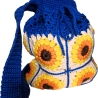 Tasche, Shopper, Sunflower-Bag, Granny-Square-Tasche, gehäkelt