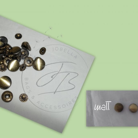 Druckknopf rund Metall 17mm glänzend